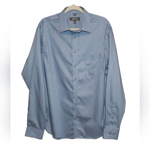 Kenneth Cole Men's Blue Checked Dress Shirt Size 16-16.5 - Picture 2 of 5